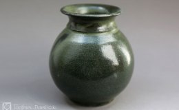 Töpferei Dambeck - Steinzeug grün kleine Vase
