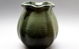 Töpferei Dambeck - Steinzeug grün Vase
